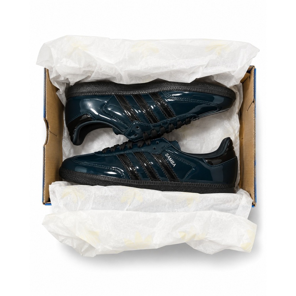 Adidas Samba OG W JR8750 Women's 7.5 Patent Teal Black Sneakers NIB - Picture 7 of 7